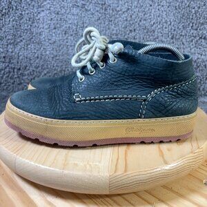 Barleycorn Boots Womens Size 8.5 Blue Leather Vibram Ankle Booties Made in Italy